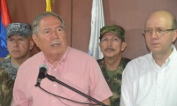 El ministro de Defensa, Guillermo Botero, presidió un consejo de seguridad en Santa Marta. 