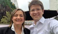 Ángela Garzón y Miguel Uribe, precandidatos a la Alcaldía de Bogotá.