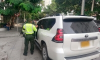 Controles en las vías de Santa Marta