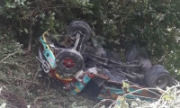 El bus rodó por un abismo a la altura del municipio de Sucre.