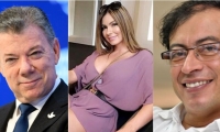 Juan Manuel Santos, Esperanza Gómez y Gustavo Petro.