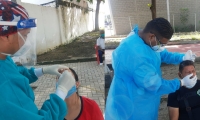 Alcaldía de Santa Marta Toma de muestras en la Unidad Deportiva Bolivariana.