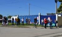Algunos sindicalistas de Fenoco protestaron por los despidos.