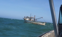 Embarcación que quedó a la deriva.