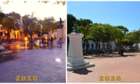 Centro Histórico de Santa Marta, con una década de diferencia.