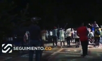 Hinchas del Unión Magdalena celebrando en Santa Marta.