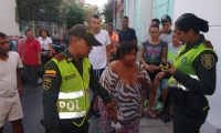 Momento en que Miriam Trinidad Medina fue capturada por la Policía.