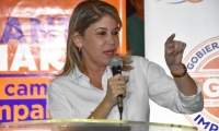 Virna Johnson durante la intervención en Chimila 2. 