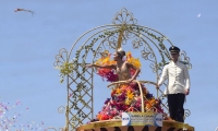 Isabella portaba su vestido 'Romance de Barranquilla, en honor a los poema de Meira del Mar, su tía-abuela.