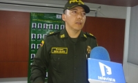 Comandante de la Policía Metropolitana de Santa Marta, coronel Óscar Solarte Castillo