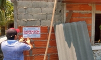 Suspensión de obras ilegales en plena cuarentena.