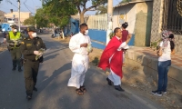 Recorrido en el Domingo de Ramos.