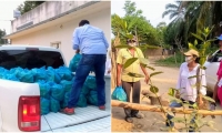 200 mercados fueron entregados en todo el corredor de la línea férrea y los otros 200 en la cabecera municipal.