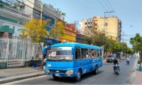 Buses en cuarentena.