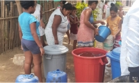 Solo una comunidad fue beneficiada con el suministro de agua. 