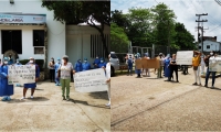 Desde tempranas horas de este jueves se presentó la protesta pacífica. 