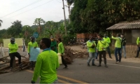 Protesta de mototaxistas en zona rural del Distrito.