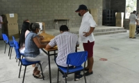 Puesto de votación en San Zenón.