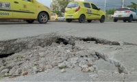 Afectación en cercanías del puente El Mayor.