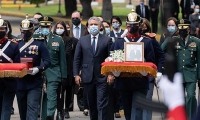 Durante la ceremonia fúnebre, el presidente indicó que Holmes Trujillo fue un patriota, y por eso merece el reconocimiento de todo el país.