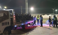 Operativo contra carreras ilegales en Santa Marta.