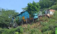 Casas de invasión en Altos de San Jorge, en Santa Marta.