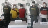 Presuntos expendedores de droga capturados en Ariguaní.