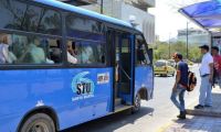 Buses de transporte público en Santa Marta.