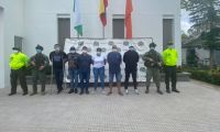 Presuntos miembros de la red de narcotráfico.