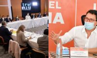 La reunión contó con los mandatarios departamental a excepción de Caicedo. 