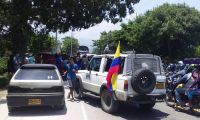 Cierre de la vía en Ciénaga.