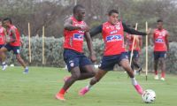 Edwuin Cetré en un entrenamiento con Gabriel Fuentes.