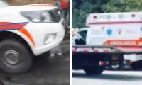 Ya previamente otra ambulancia tuvo que ser socorrida por una grúa.