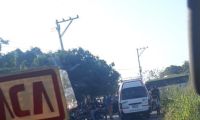 Trancón en la vía Fundación - Aracataca. 