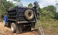 Vehículo cargado de explosivos.