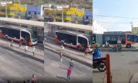 Protestas en Cartagena fueron contra los buses de Transcaribe.