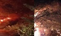 El incendio se registra en zona rural de Ciénaga. 