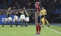 La cara de la derrota y eliminación juniorista en Copa Sudamericana.