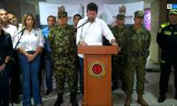 Mindefensa, durante la rueda de prensa de este jueves en Santa Marta.