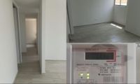 El contador de energía y la evidencia que el apartamento sigue sin ser habitado.