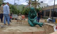 Escultura ubicada en Taganga.