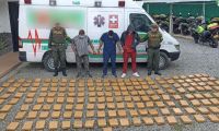 Los tres tripulantes de la ambulancia fueron capturados en situación de flagrancia.