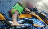 Motociclista asesinado.