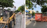 Obras de mejoramiento vial.