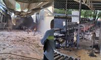 Imágenes de las fincas incendiadas.