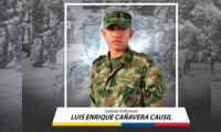 Luis Enrique Cañavera Causil, el soldado muerto durante el ataque.