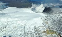 El volcán Nevado del Ruiz captado el domingo.