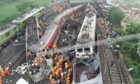 Choque de trenes en la India