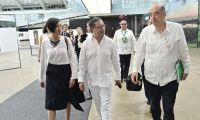 Susana Muhamad, el presidente Gustavo Petro y el canciller Álvaro Leyva.