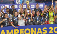 Santa Fe, club campeón de la liga femenina de Colombia.